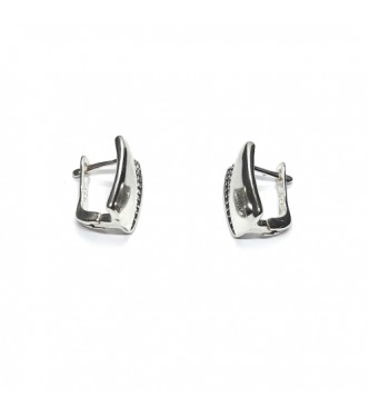 E000842 Genuine Sterling Silver Stylish Earrings Solid Hallmarked 925 Handmade